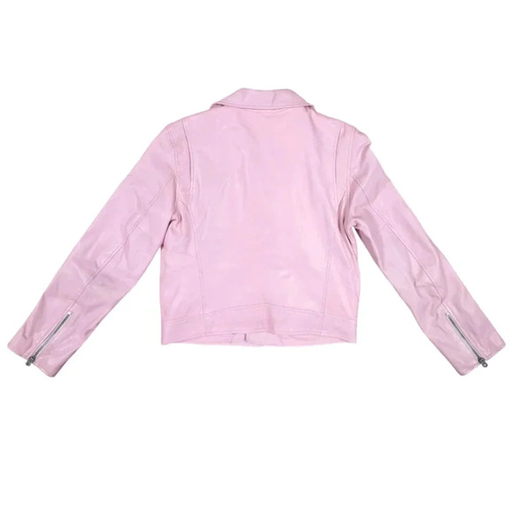 POLO RALPH LAUREN LAMB LEATHER MOTO ZIP UP JACKET GIRLS - Picture 8 of 11